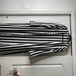 Black & White Stripped Duster